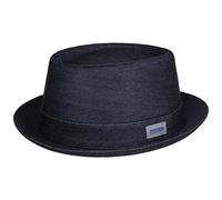 Stetson Pork Pie Sustainable Denim Hut Baumwolle Ramie 100% Baumwollfutter Made in Italy Frühjahr Sommer Denim XL (60-61 cm)