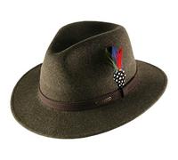 Powell Traveller Wollfilzhut by Stetson Hüte XL (60-61 cm) oliv-meliert