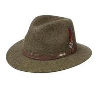 Stetson Filzhut Powell Traveller – wasserabweisend, Asahi Guard – Herren Oliv-meliert XL (60-61 cm)