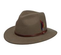 Stetson Rantoul Traveller Hut Outdoor Wollfilz Asahi Guard Damen Herren Sommer Winter Hellbraun S (54-55 cm)