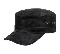Stetson Raymore Pig Skin Armycap aus Leder, Schwarz (1) One Size
