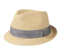 Stetson Reidton Toyo Trilby Strohhut Sommerhut Sonnenhut Hut für Herren Herrenhut Sommer (XL (60-61 cm) - Natur)