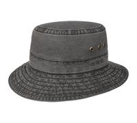 Stetson Reston Freizeithut Damen/Herren (Kophöhe ca. 9cm) - Schlapphut aus Bio-Baumwolle Packable - Baumwollhut mit 40-fachem UV-Schutz - Frühjahr/Sommer schwarz XS (52-53 cm)