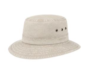 Stetson Reston Outdoorhut für Damen Herren Reisehut Anglerhut Sommer (L (58-59 cm) - beige)
