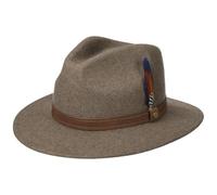 Stetson Rincova Traveller Wollhut Unifarbener Outdoor-Filzhut mit Ledergarniturband Made in USA Herren Herbst Winter Hellbraun M (56-57 cm)