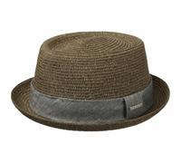 Stetson Robstown Toyo Pork Pie Strohhut meliert UV Schutz 40 Damen Herren Frühling Sommer