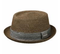 Stetson Robstown Toyo Pork Pie Strohhut meliert UV Schutz 40 Damen Herren Frühling Sommer