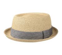 Stetson Strohhut Robstown Toyo Pork Pie – Sommerhut für Damen & Herren XL (60-61 cm) Natur