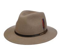 Stetson Rockbrook Traveller Wollhut Einfarbiger Outdoor- und Regenhut aus Filz Made in Poland Unisex Herbst/Winter braun M (56-57 cm)