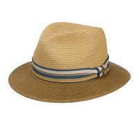 Stetson Strohhut Romaro Toyo Traveller UV-Schutz 40+ Damen und Herren Braun L (58-59 cm)