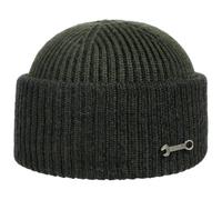 Stetson Salina Beanie Umschlagmütze Made in Italy Herren Winter Oliv One Size