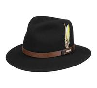 Stetson Sardis VitaFelt Traveller Hut Wollfilz Ledergarniturband Made in USA Damen und Herren Sommer Winter schwarz S (54-55 cm)