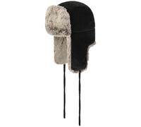 Stetson Seldovia Fliegermütze Chapka Ushanka Pilotenmütze Damen/Herren - mit Futter Herbst-Winter Herbst Winter - M (56-57 cm) schwarz