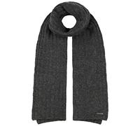 Stetson Sergnano Kaschmirschal Einfarbiger Rippstrick Schal Unisex Damen Herren Herbst Winter anthrazit One Size