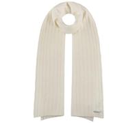 Stetson Sergnano Kaschmirschal Einfarbiger Rippstrick Schal Unisex Damen Herren Herbst Winter cremeweiß One Size