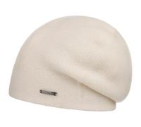 Stetson Shirley Kaschmir Strickmütze Oversize-Baske Unifarben Damen Herren Herbst Winter cremeweiß One Size