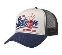 Stetson Since 1865 Trucker Cap One Size (ca. 56-60 cm) Herren - Schirm & Front aus 100% Baumwolle - Größenverstellbar - Meshcap mit Netzeinsatz - Schirmlänge 7 cm - Sommer/Winter blau One Size