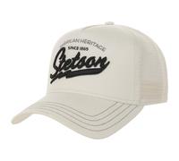 Stetson American Heritage Kids Cap Basecap Baseballcap Kindercap Trucker Truckercap Meshcap Kinder/Damen/Herren - Snapback, mit Schirm, Schirm Frühling-Sommer - One Size cremeweiß