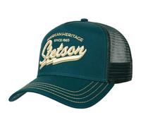 Stetson American Heritage Kids Cap Basecap Baseballcap Kindercap Trucker Truckercap Meshcap Kinder/Damen/Herren - Snapback, mit Schirm, Schirm Frühling-Sommer - One Size petrol