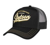 Stetson American Heritage Kids Cap Basecap Baseballcap Kindercap Trucker Truckercap Meshcap Kinder/Damen/Herren - Snapback, mit Schirm, Schirm Frühling-Sommer - One Size schwarz