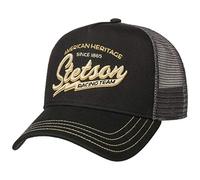 Stetson American Heritage Kids Cap Basecap Baseballcap Kindercap Trucker Truckercap Meshcap Kinder/Damen/Herren - Snapback, mit Schirm, Schirm Frühling-Sommer - One Size schwarz