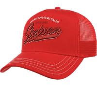 Stetson Since 1865 Trucker Cap One Size (ca. 56-60 cm) Herren - Schirm & Front aus 100% Baumwolle - Größenverstellbar - Meshcap mit Netzeinsatz - Schirmlänge 7 cm - Sommer/Winter rot One Size