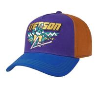 Stetson Ski Trucker Colour Block Cap Basecap Baseballcap Baumwollcap Herren - Snapback, mit Schirm, Schirm Winter Herbst-Winter - One Size blau-orange