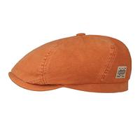 Stetson Soft Cotton Flatcap 6-Panel-Design Herren Wintermütze Baumwolle Herbst Winter orange S (54-55 cm)