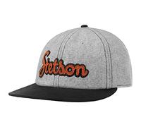 Stetson Soft Flat Brim Cap Modern Herren Herbst Winter Mehrfarbig Wollmischung grau One Size