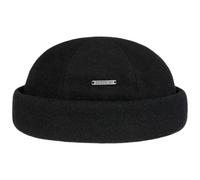 Stetson Docker Cap mit Fleece-Futter aus Wolle und Kaschmir Schwarz, 59/L