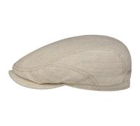 Stetson Sustainable Heavy Twill Flatcap Einfarbige Schirmmütze Made in EU Herren Frühjahr Sommer Hellbeige XL (60-61 cm)