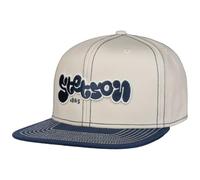 Stetson Brand Tag Cap - Flat Brim Baseballcap - Zweifarbige Kappe aus 100% Baumwolle - Urban Chic Snapback - Unisex - Frühjahr/Sommer blau-beige One Size