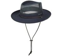 Stetson Takani Safarihut Hut Damen Herren 100% Baumwolle UV-Schutz 30 Sonnenhut Kinnband Knautschbarer Netzeinsatz Traveller dunkelblau S (54-55 cm)