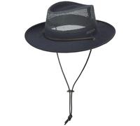 Stetson Takani Safarihut Damen/Herren - Hut aus 100% Baumwolle - Stoffhut mit UV-Schutz 30 - Sonnenhut mit Kinnband - Knautschbarer Netzeinsatz - Traveller dunkelblau XL (60-61 cm)