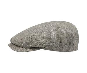 Stetson Taleco Wool Flatcap mit Leinen Schirmmütze Schiebermütze Wollcap Leinencap Herren - Made in The EU Schirm, Futter, Futter Frühling-Sommer - 58 cm hellgrau