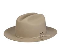 Stetson Ten Sleep Westernhut Wollhut Wollfilzhut Cattleman-Hut Cowboyhut Rodeohut Herren - mit Ripsband Herbst-Winter Herbst Winter - L (58-59 cm) beige