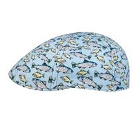 Stetson Texas Allover Fish Flatcap Schiebermütze UV-Schutz 40 Herren Frühling Sommer