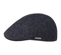 Stetson Flatcap Texas Wool, Herren, Baumwollfutter, Herbst/Winter, Dunkelblau M (56-57 cm)