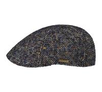 Stetson Texas Colour Dots Flatcap Made in EU Herren Herbst Winter dunkelblau L (58-59 cm)