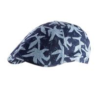 Stetson Texas Denim Print Flatcap - dunkelblaue Mütze - Schiebermütze mit UV-Schutz 40 - Made in The EU - Damen und Herren - Frühjahr/Sommer dunkelblau S (54-55 cm)