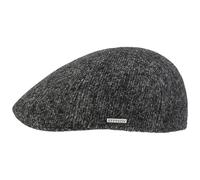 Stetson Texas Eskridge Jersey Flatcap Elegante Schiebermütze Wintermütze mit Baumwollfutter Unisex Herbst/Winter grau L (58-59 cm)