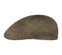 Stetson Texas Goat Suede Flatcap Schirmmütze Uni einfarbig Made in EU Herren Sommer Winter beige M (56-57 cm)