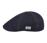 Stetson Texas Sustainable Denim Flatcap - Denim-Mütze - Nachhaltige Schiebermütze mit Kontrastnähten - Made in The EU - Herren - Frühjahr/Sommer Denim XL (60-61 cm)