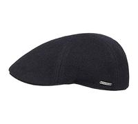 Stetson Texas Wool Gatsby Cap Herren Mit Kaschmirwolle 100% Baumwollfutter Hoher Wollanteil Edler Markenpin Doppellagiges Futterband Schirmmütze Herbst Winter blau S (54-55 cm)