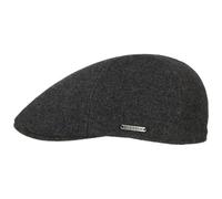 Stetson Texas Wool Gatsby Cap Herren - Mit Kaschmirwolle - 100% Baumwollfutter - Hoher Wollanteil - Mit edlem Markenpin - Doppellagiges Futterband - Schirmmütze Herbst/Winter anthrazit XL (60-61 cm)