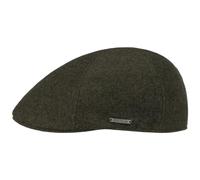 Stetson Texas Wool Gatsby Cap Herren - Mit Kaschmirwolle - 100% Baumwollfutter - Hoher Wollanteil - Mit edlem Markenpin - Doppellagiges Futterband - Schirmmütze Herbst/Winter Oliv XXL (62-63 cm)
