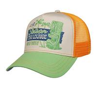 Stetson Tiki Lounge Trucker Cap Herren Atmungsaktive Meshcap Mit Baumwolle Größenverstellbar Schirmlänge 7 cm Sommer Winter orange One Size