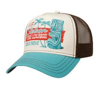 Stetson Tiki Lounge Truckercap Snapback Stoffcap Herren und Damen Sommer Winter braun One Size