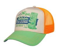 Stetson Tiki Lounge Truckercap Snapback Stoffcap Herren und Damen Sommer Winter orange One Size Small