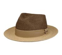 Stetson Toyo Raffia Fedora Strohhut Ripsband Mehrfarbig Damen und Herren Frühling Sommer